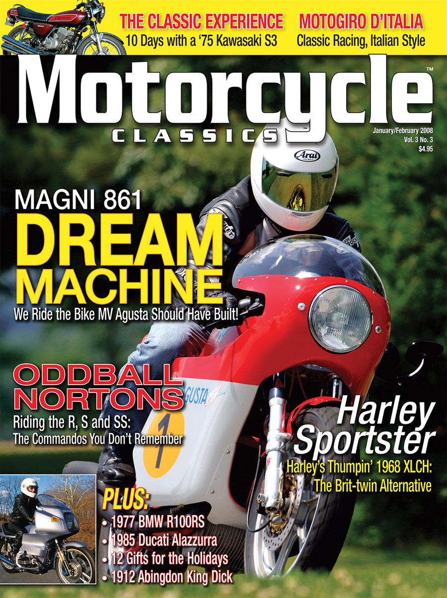 MOTORCYCLE CLASSICS COVER BANNER, JANUARY/FEBRUARY 2008