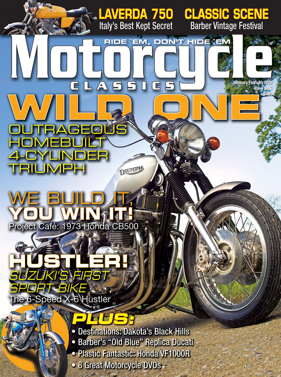 MOTORCYCLE CLASSICS COVER BANNER, JANUARY/FEBRUARY 2009