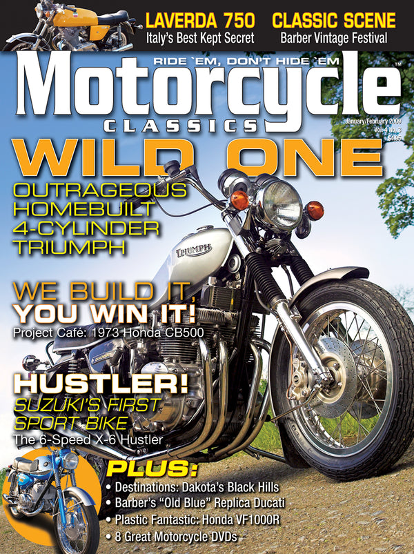 Motorcycle Classics Cover Banner, January/February 2009