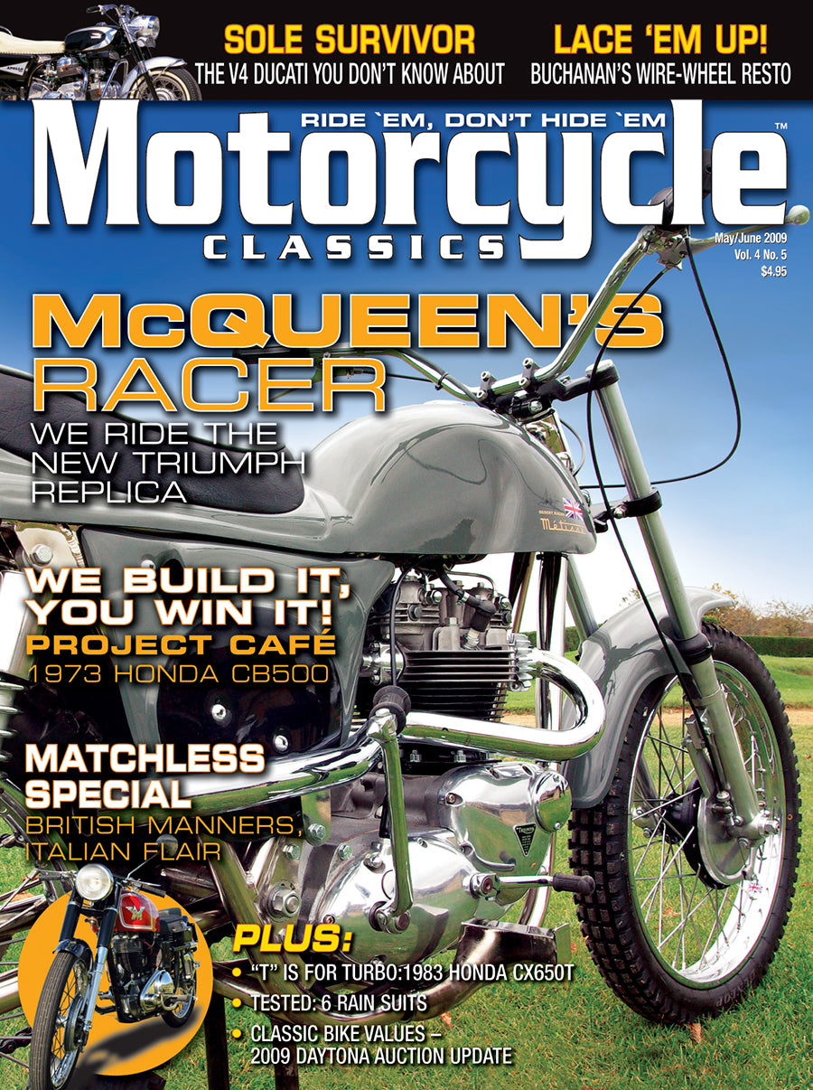 MOTORCYCLE CLASSICS COVER BANNER, MAY/JUNE 2009