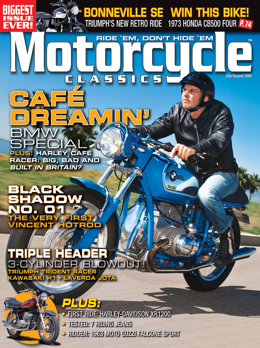 MOTORCYCLE CLASSICS COVER BANNER, JULY/AUGUST 2009