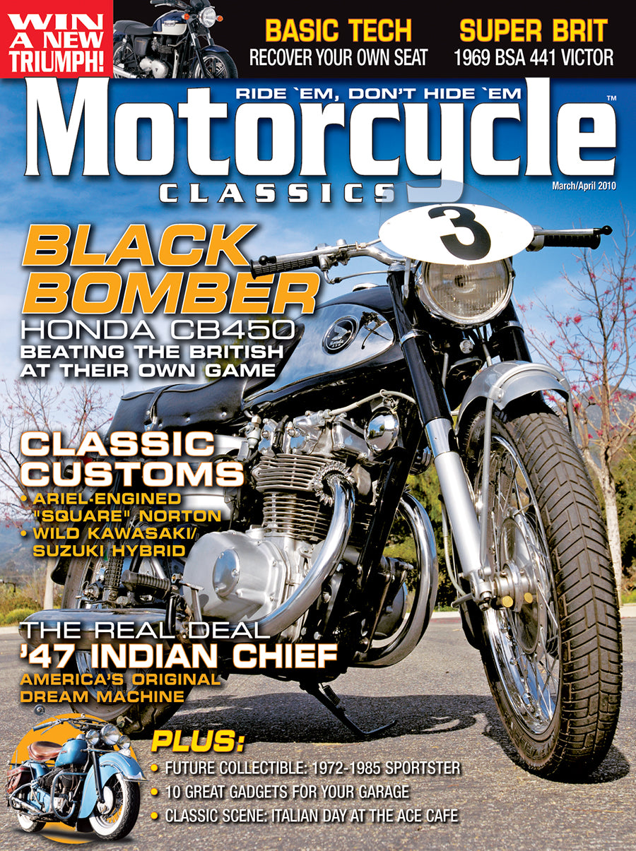 MOTORCYCLE CLASSICS COVER BANNER, MARCH/APRIL 2010