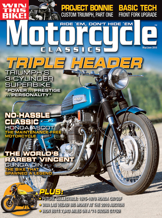 Motorcycle Classics Cover Banner, May/June 2010