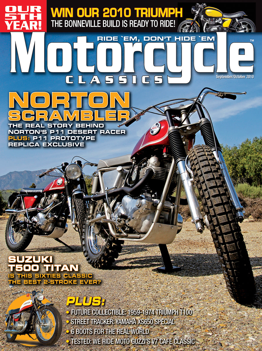 MOTORCYCLE CLASSICS COVER BANNER, SEPTEMBER/OCTOBER 2010