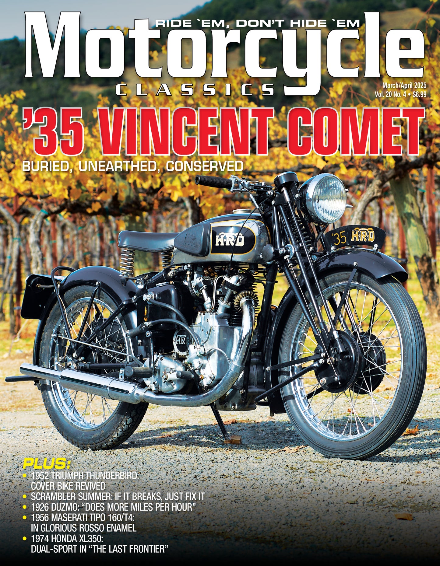 MOTORCYCLE CLASSICS COVER BANNER, MARCH/APRIL 2025