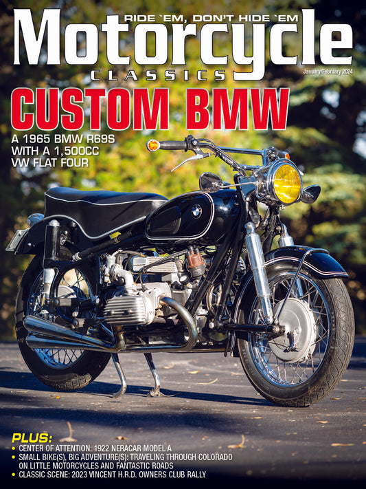 Motorcycle Classics Cover Banner, January/February 2024