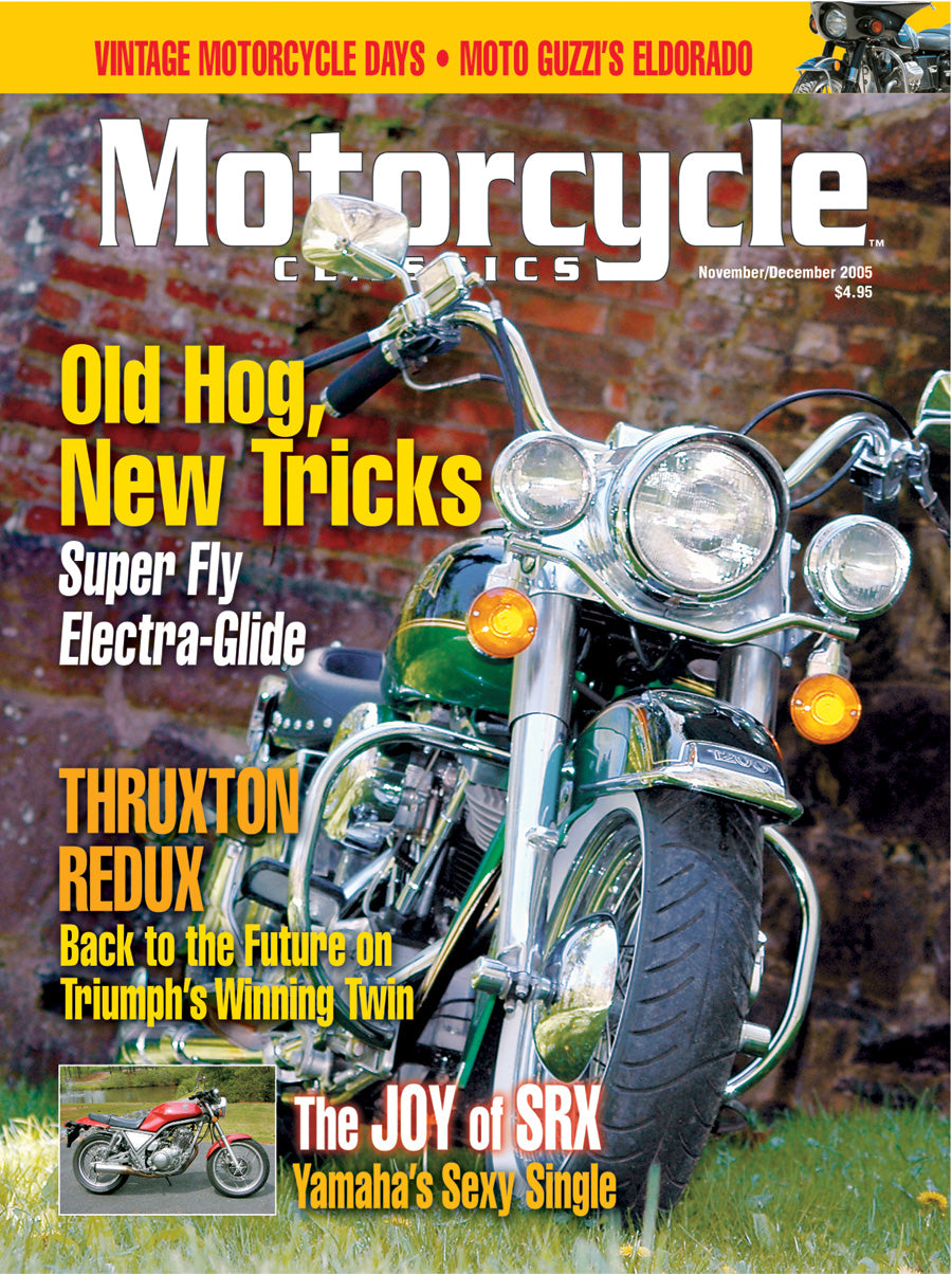 MOTORCYCLE CLASSICS COVER BANNER, NOVEMBER/DECEMBER 2005