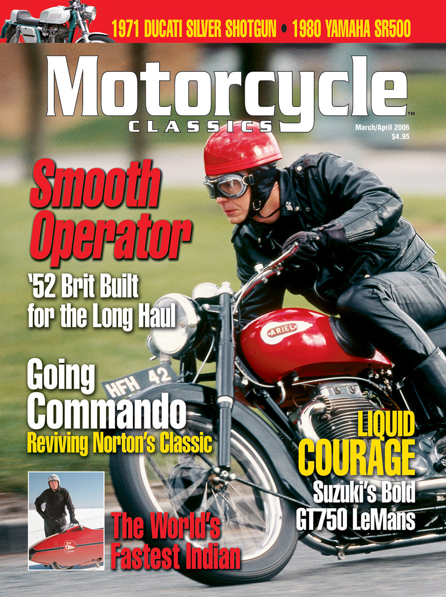 MOTORCYCLE CLASSICS COVER BANNER, MARCH/APRIL 2006