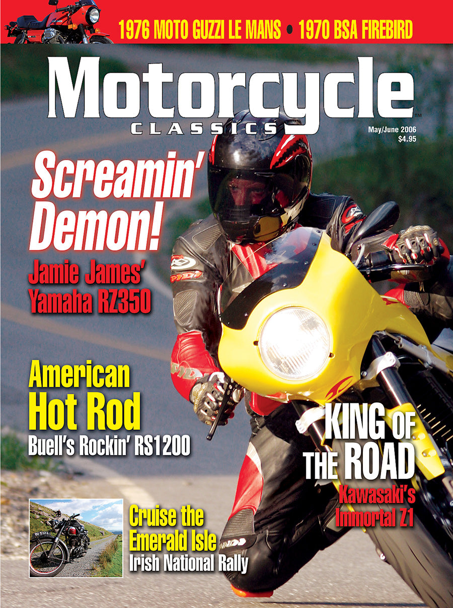 MOTORCYCLE CLASSICS COVER BANNER, MAY/JUNE 2006