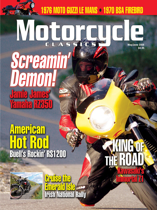 Motorcycle Classics Cover Banner, May/June 2006