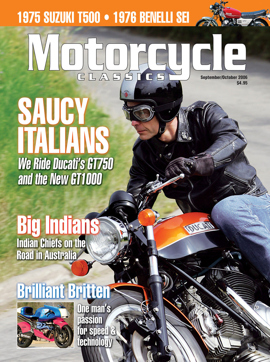 MOTORCYCLE CLASSICS COVER BANNER, SEPTEMBER/OCTOBER 2006