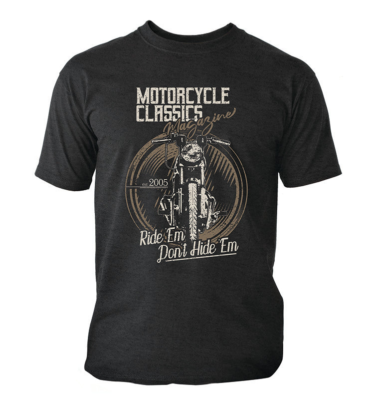 T-Shirt Con Moto Motivo: Moto Guzzi Biker 100% Cotone Motorcycle T-Shirt Con Moto Motivo: Moto Guzzi Biker 100% Cotone Motorcycle