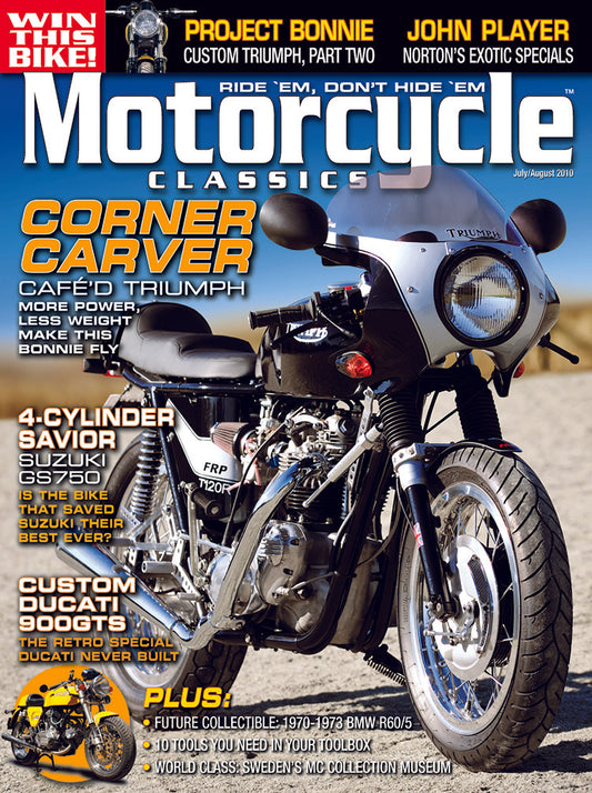 MOTORCYCLE CLASSICS MAGAZINE, JULY/AUGUST 2010