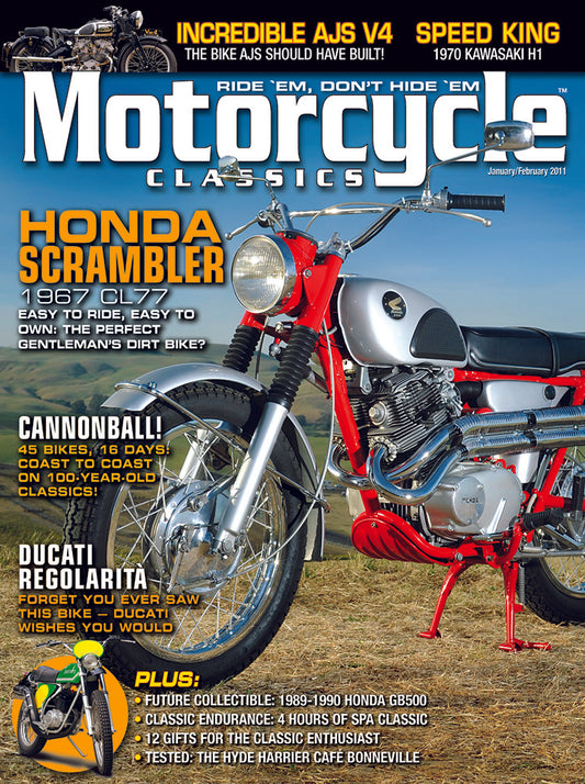 MOTORCYCLE CLASSICS MAGAZINE, JANUARY/FEBRUARY 2011