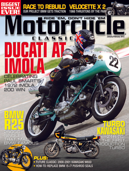 Motorcycle Classics Cover Banner, January/February 2013