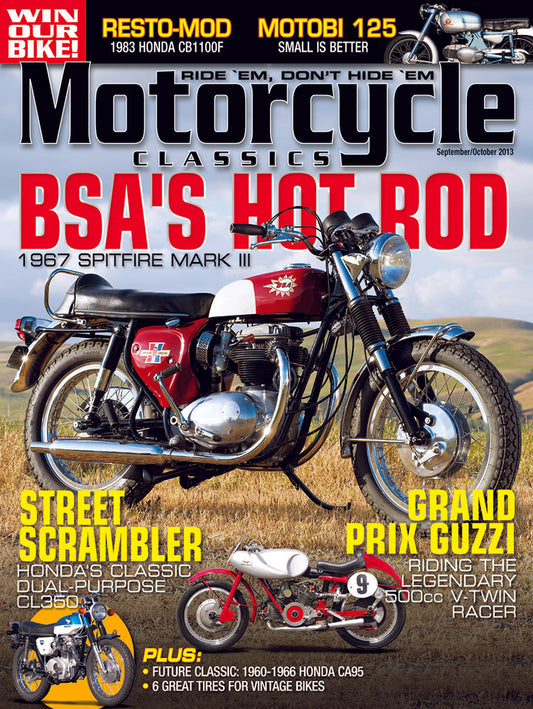 MOTORCYCLE CLASSICS MAGAZINE, SEPTEMBER/OCTOBER 2013