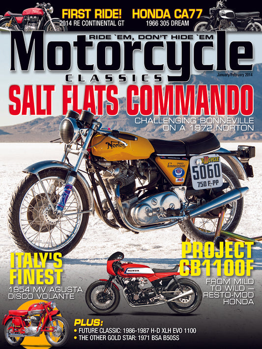 Motorcycle Classics Cover Banner, January/February 2014