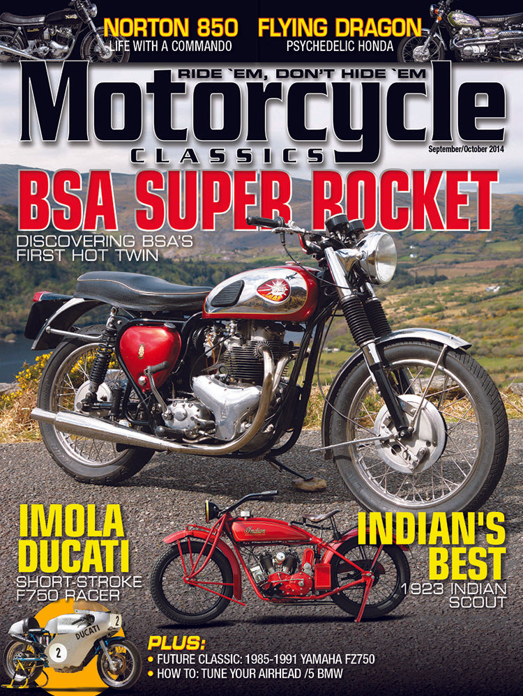 MOTORCYCLE CLASSICS COVER BANNER, SEPTEMBER/OCTOBER 2014