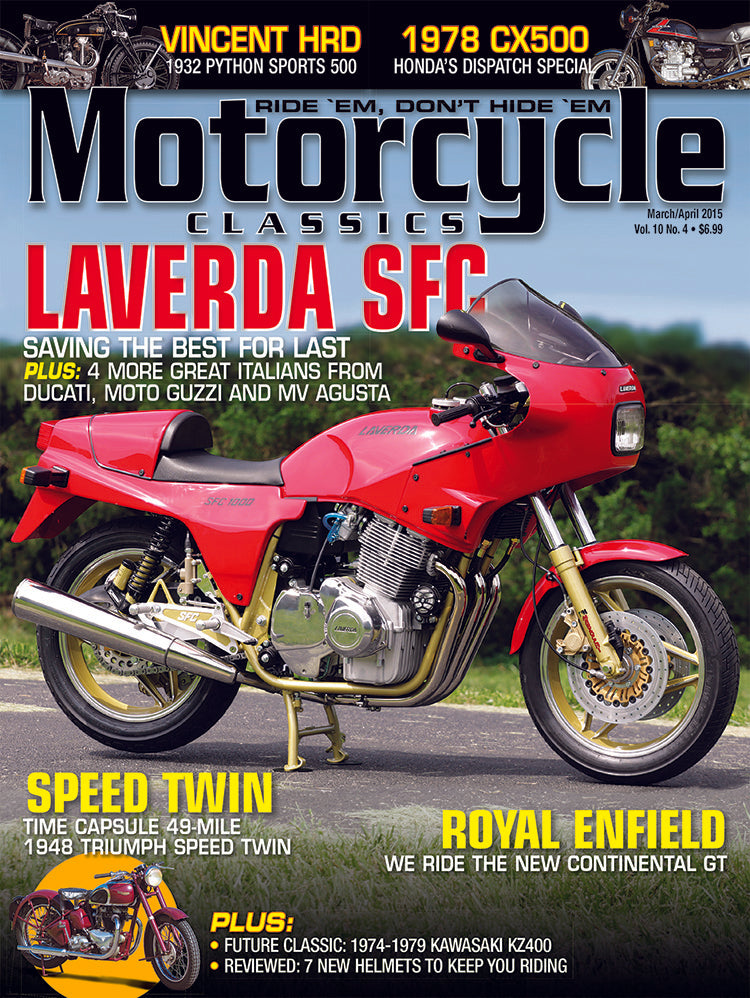 MOTORCYCLE CLASSICS COVER BANNER, MARCH/APRIL 2015