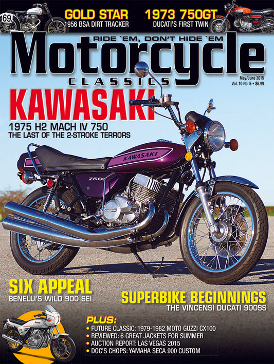 Motorcycle Classics Cover Banner, May/June 2015