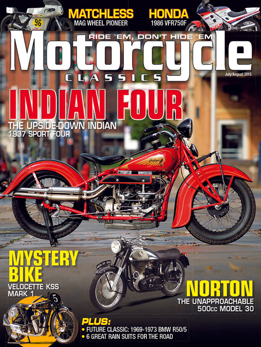 Motorcycle Classics Cover Banner, July/August 2015