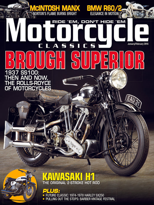 Motorcycle Classics Cover Banner, January/February 2016