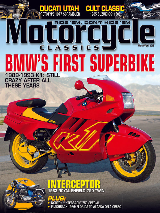 Motorcycle Classics Cover Banner, March/April 2016