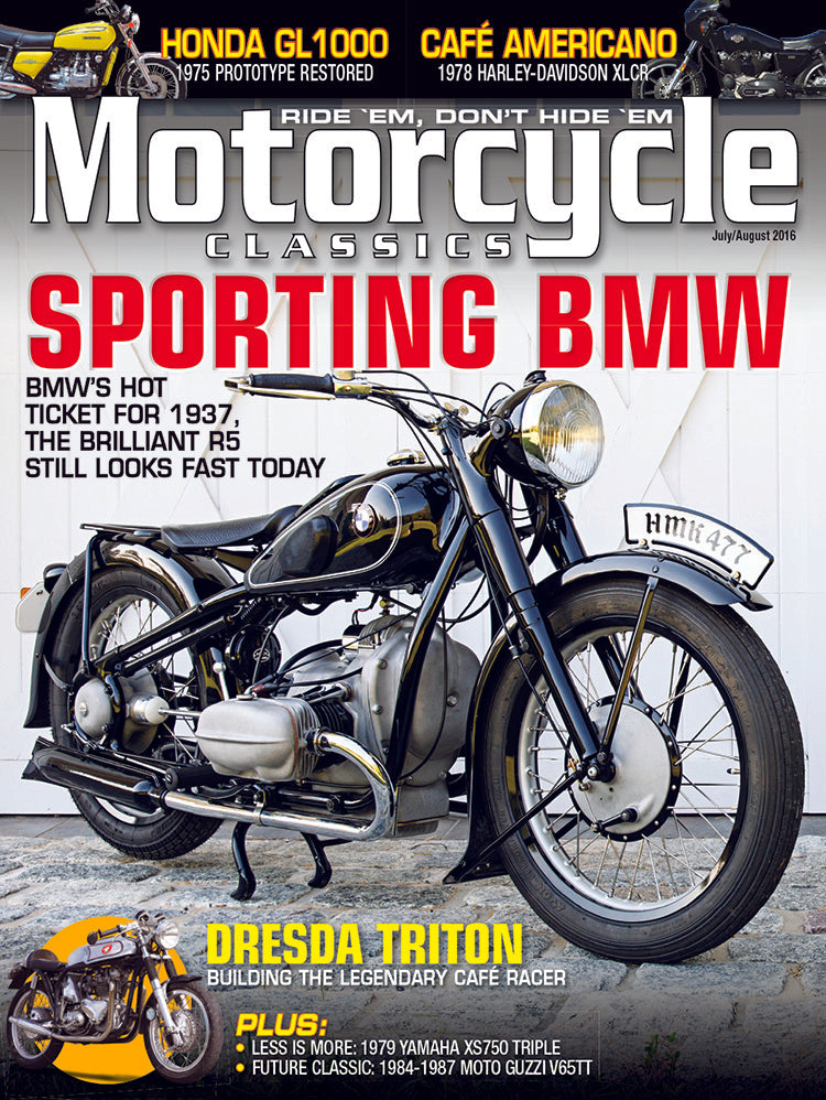 MOTORCYCLE CLASSICS COVER BANNER, JULY/AUGUST 2016