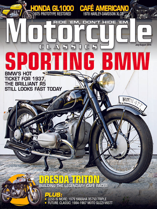 Motorcycle Classics Cover Banner, July/August 2016