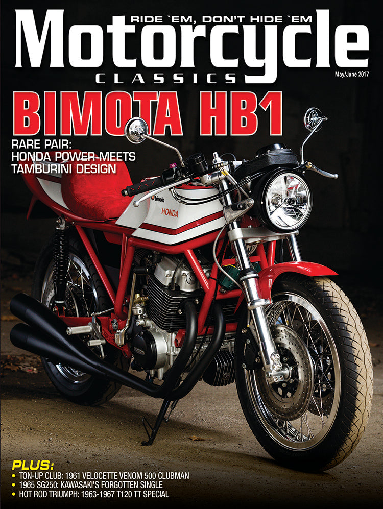 MOTORCYCLE CLASSICS COVER BANNER, MAY/JUNE 2017