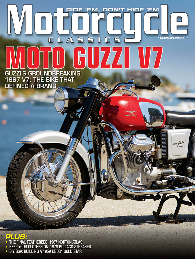 MOTORCYCLE CLASSICS COVER BANNER, NOVEMBER/DECEMBER 2017