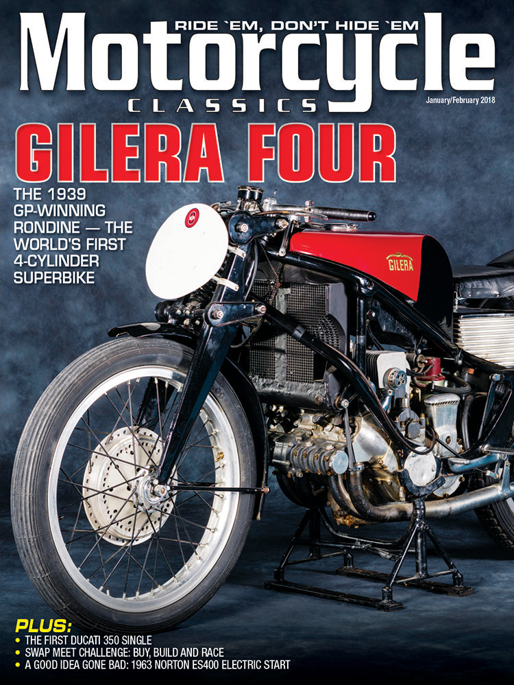MOTORCYCLE CLASSICS COVER BANNER, JANUARY/FEBRUARY 2018