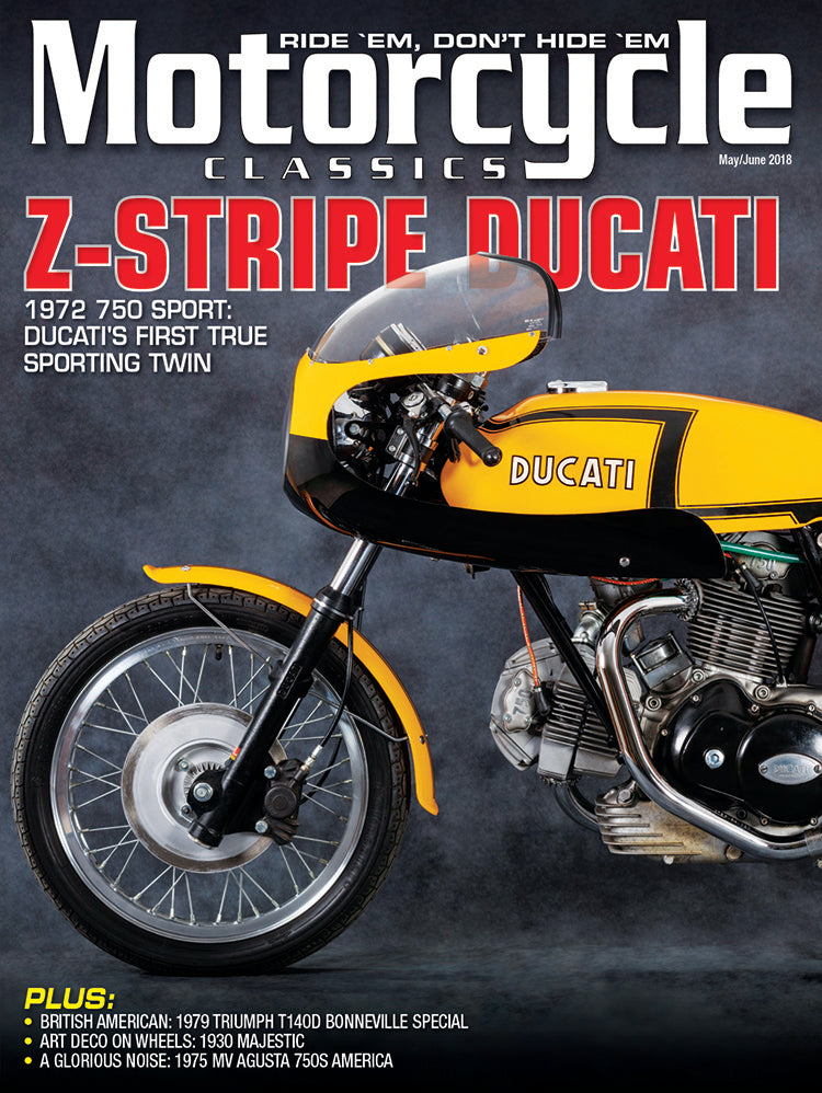 MOTORCYCLE CLASSICS COVER BANNER, MAY/JUNE 2018