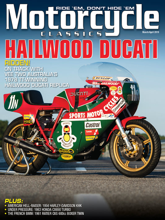 Motorcycle Classics Cover Banner, March/April 2019