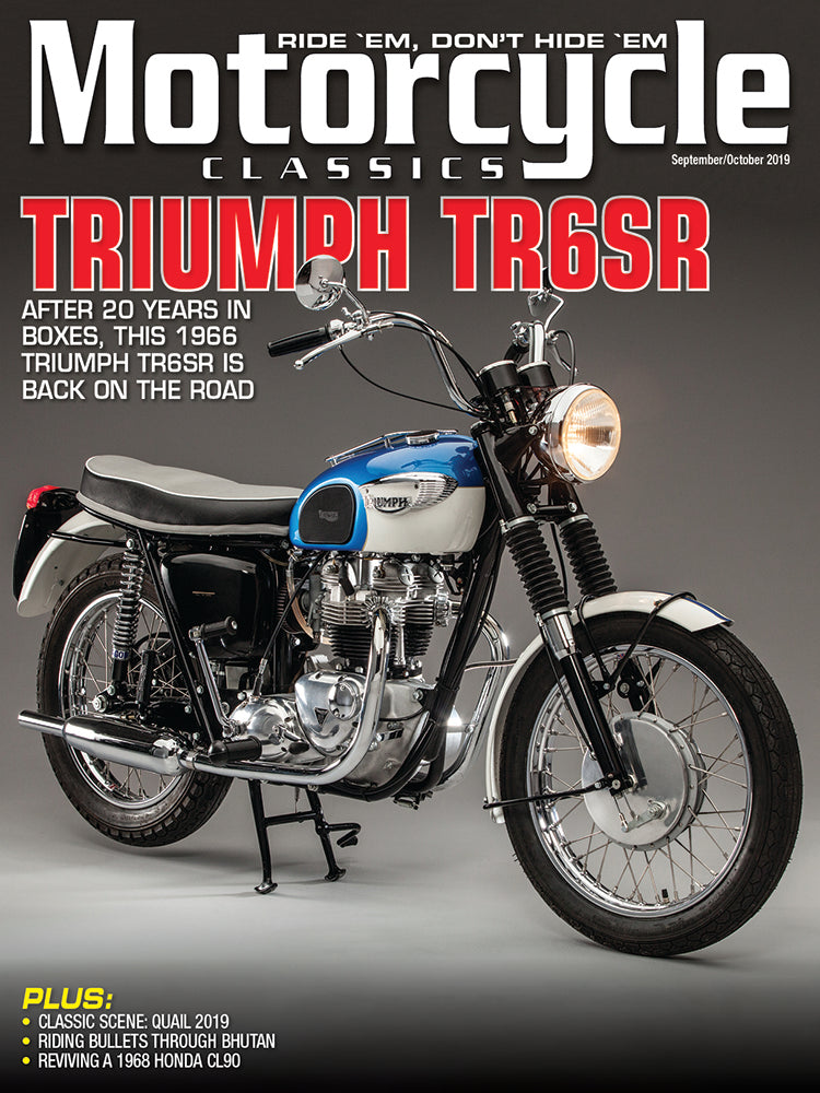 MOTORCYCLE CLASSICS COVER BANNER, SEPTEMBER/OCTOBER 2019