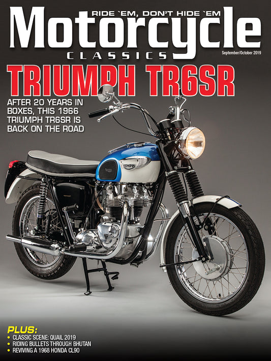 Motorcycle Classics Cover Banner, September/October 2019
