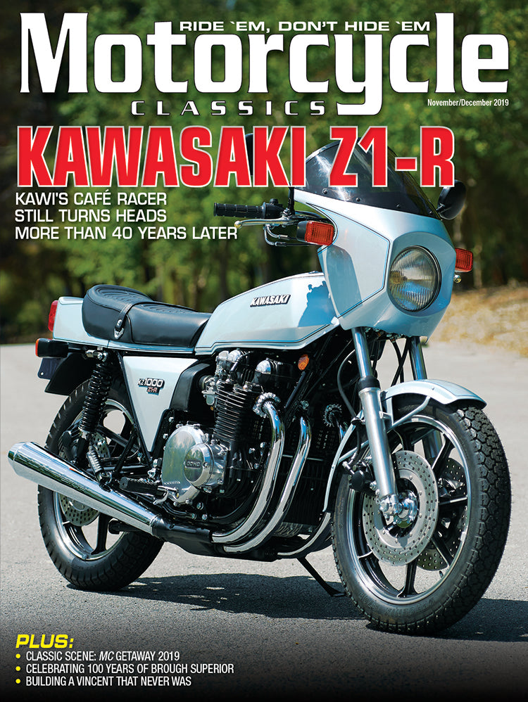 MOTORCYCLE CLASSICS COVER BANNER, NOVEMBER/DECEMBER 2019