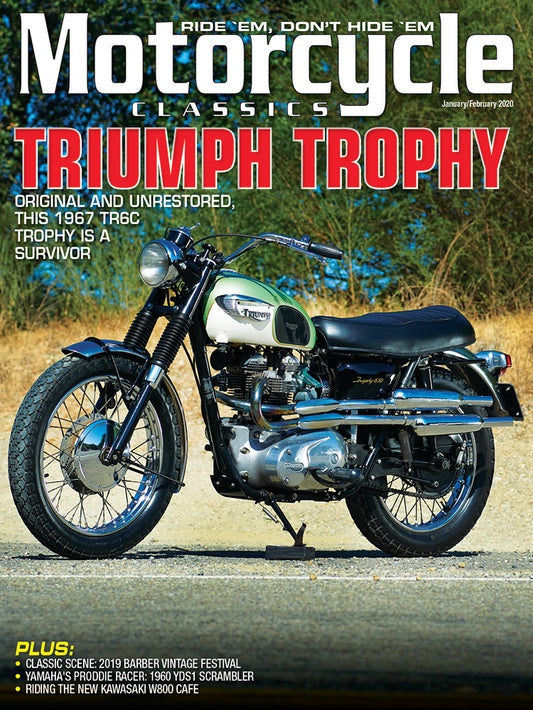 Motorcycle Classics Cover Banner, January/February 2020