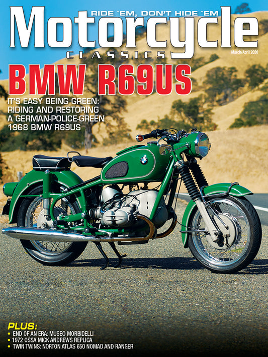 Motorcycle Classics Cover Banner, March/April 2020