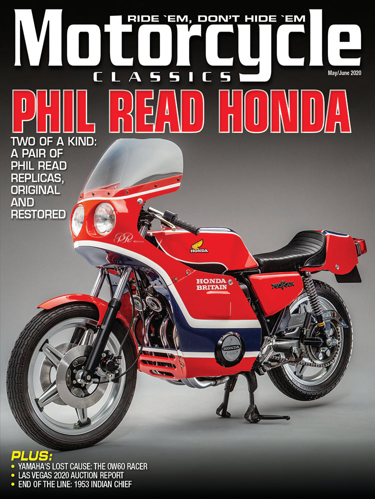 MOTORCYCLE CLASSICS COVER BANNER, MAY/JUNE 2020