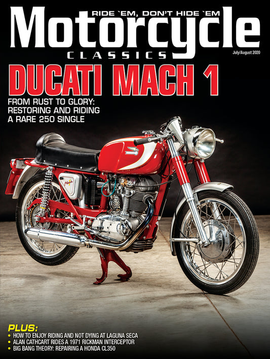 Motorcycle Classics Cover Banner, July/August 2020