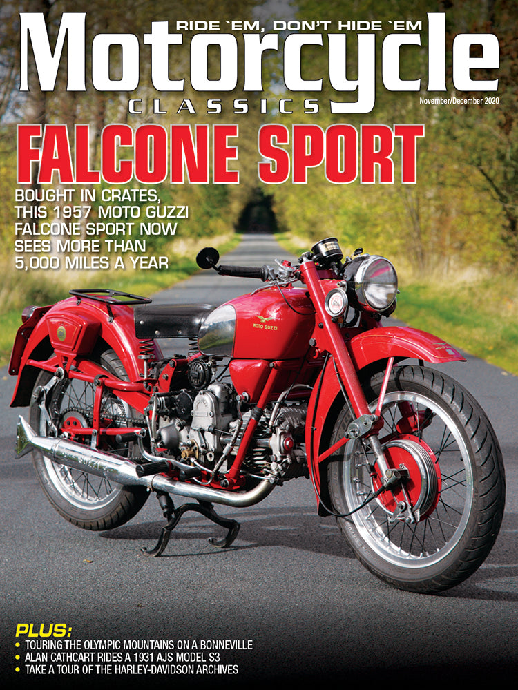 MOTORCYCLE CLASSICS COVER BANNER, NOVEMBER/DECEMBER 2020