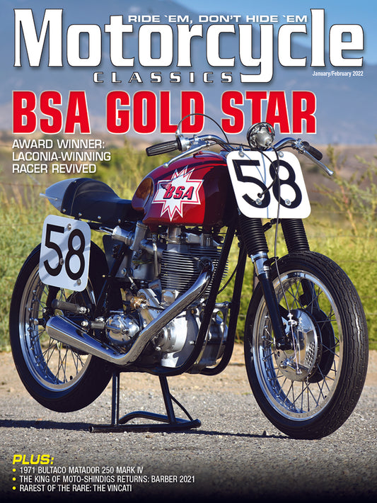Motorcycle Classics Magazine, January/February 2022