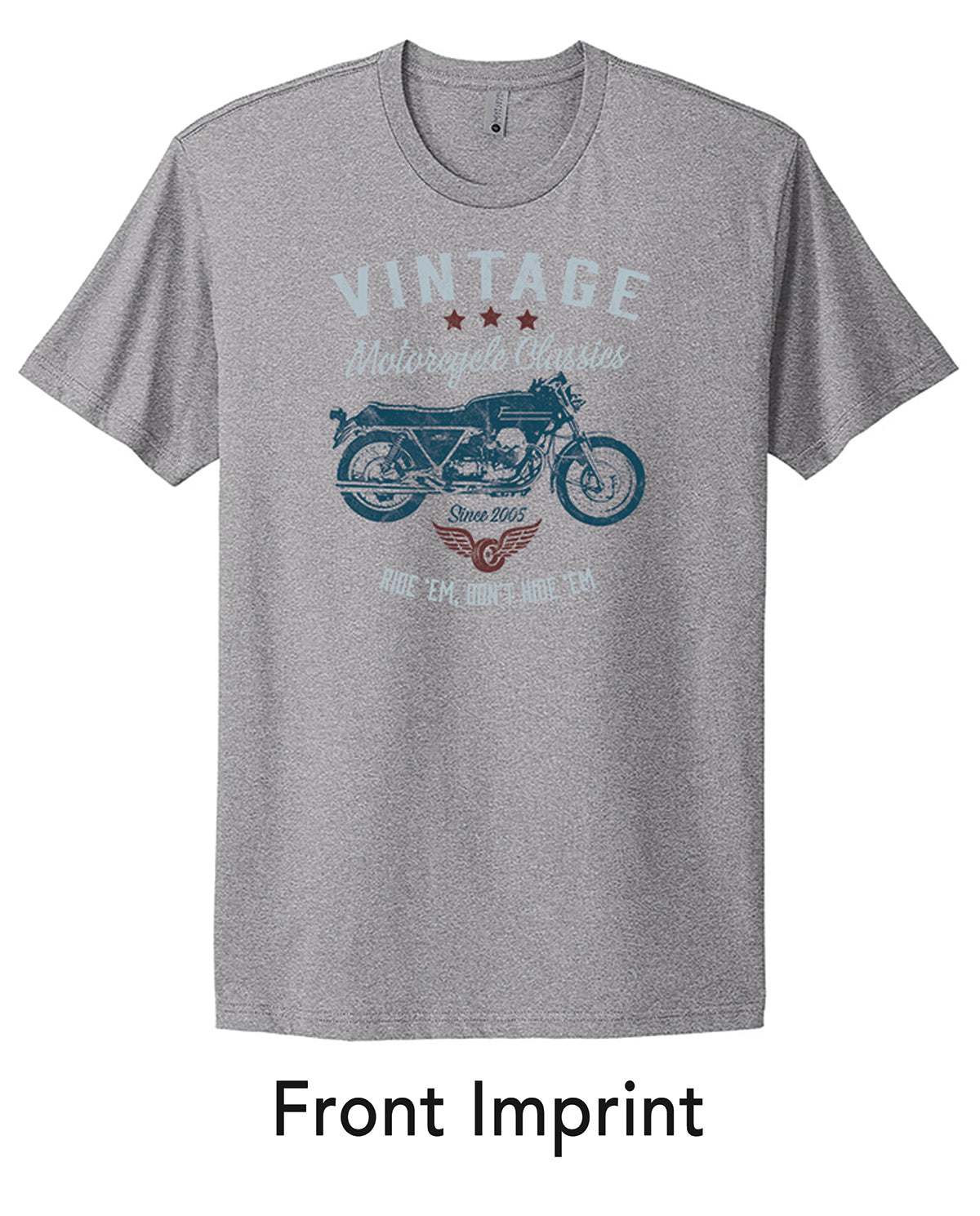 Vintage Sport Grey Motorcycle Classics T-Shirt