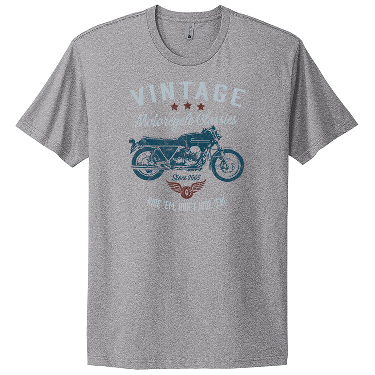 VINTAGE SPORT GREY MOTORCYCLE CLASSICS T-SHIRT