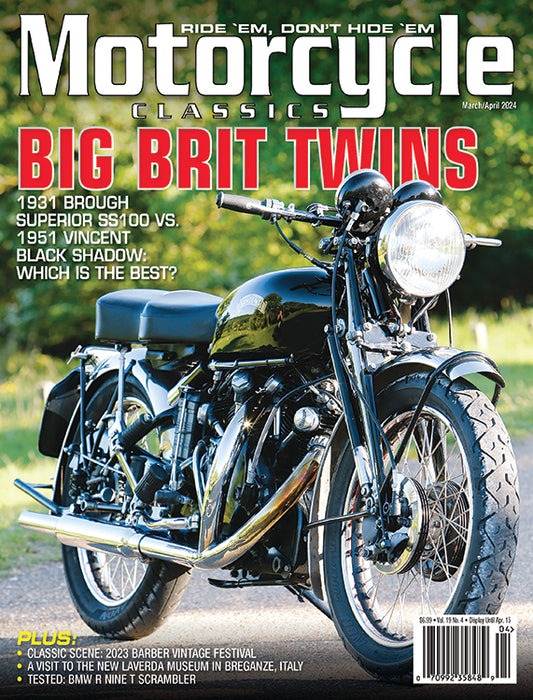 MOTORCYCLE CLASSICS MAGAZINE, MARCH/APRIL 2024