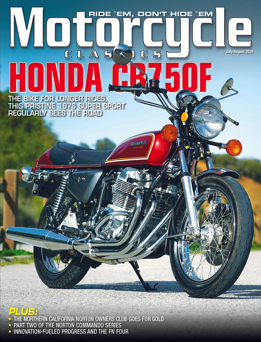 MOTORCYCLE CLASSICS COVER BANNER, JULY/AUGUST 2024