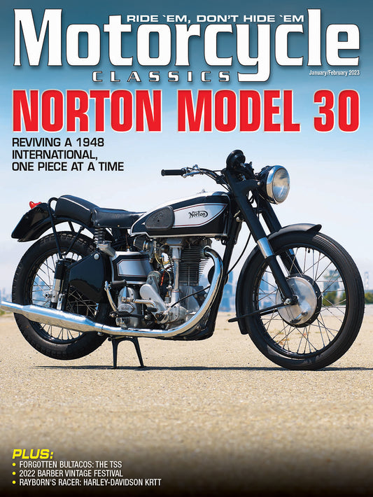 MOTORCYCLE CLASSICS COVER BANNER, JANUARY/FEBRUARY 2023