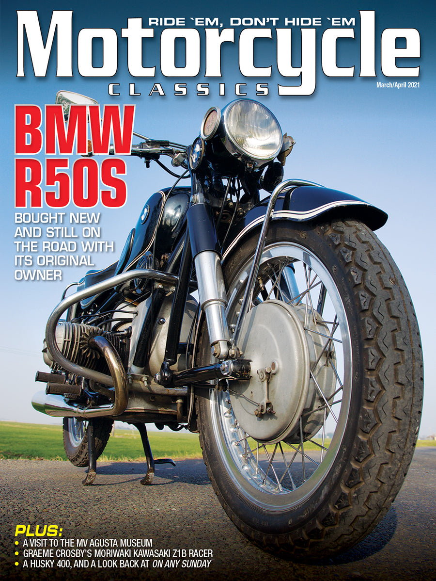 MOTORCYCLE CLASSICS COVER BANNER, MARCH/APRIL 2021