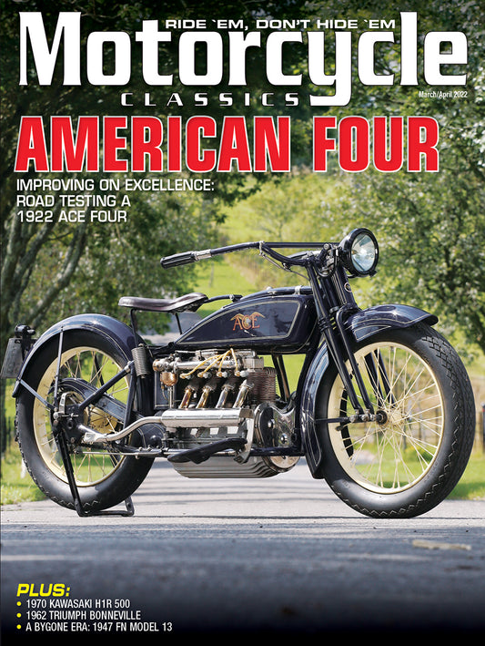 MOTORCYCLE CLASSICS COVER BANNER, MARCH/APRIL 2022